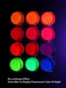 FULL BEAUTY 13 盒彩色闪光荧光霓虹指甲粉亮粉 - 彩色 - 查看 5