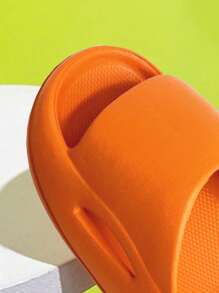 Chicos Zapatillas impermeable con abertura con banda única minimalista para exterior - Naranja - Ver 3