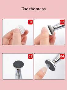 klimonla Sanding Paper Discs, 50pcs 25mm 180 Grit Nail Art Foot File Sanding Disc - Black - View 4