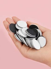 klimonla Sanding Paper Discs, 50pcs 25mm 180 Grit Nail Art Foot File Sanding Disc - Black - View 7