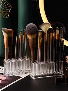 多功能化妆刷架、亚克力化妆刷架、指甲油收纳盒、透明刷子、美容收纳盒、房间、家居、卧室、浴室、房屋、粉色房间、客厅装饰、旅行用品、礼品袋、送给妈妈、爸爸、男士、朋友、老师、生日、婚礼、书桌、架子、配件、礼品盒、趣味礼物、收纳、化妆刷架 - 白色 - 查看 3