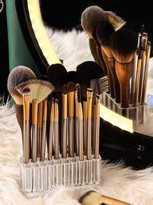 多功能化妆刷架、亚克力化妆刷架、指甲油收纳盒、透明刷子、美容收纳盒、房间、家居、卧室、浴室、房屋、粉色房间、客厅装饰、旅行用品、礼品袋、送给妈妈、爸爸、男士、朋友、老师、生日、婚礼、书桌、架子、配件、礼品盒、趣味礼物、收纳、化妆刷架 - 白色 - 查看 5