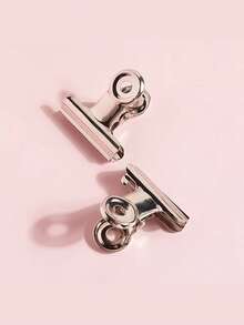 Nail Extension Clips, 2pcs Stainless Steel Reusable Curve Nail Art Fixing Clamps - Silver - View 2