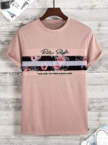 Manfinity Homme Uomo Maglietta con grafica slogan