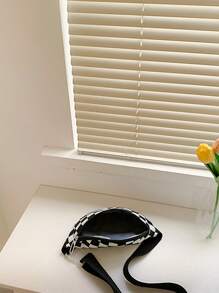 Nylon Plaid Shoulder Bag, Fashion Crossbody Chest Bag For Teenagers