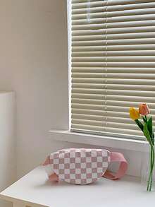 Túi đeo chéo bằng nylon kẻ caro dành cho thanh thiếu niên - Nhiều màu - Xem 7