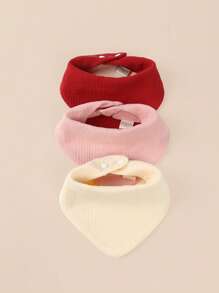 3pcs Baby Solid Bib - Multicolor - View 1