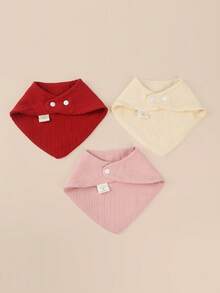 3pcs Baby Solid Bib - Multicolor - View 3