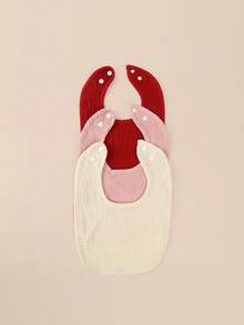 Bebé 3 piezas Babero unicolor - Multicolor - Ver 3