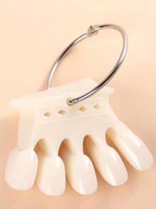 FULL BEAUTY Bộ 50 Giả Đầu Móng Tay Thẻ Màu Thực Hành Màn Hình Tự Nhiên Vương Miện Móng Tay Mẫu UV Gel Ba Lan Làm Móng Tay - Màu be - Xem 2