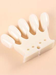 FULL BEAUTY Bộ 50 Giả Đầu Móng Tay Thẻ Màu Thực Hành Màn Hình Tự Nhiên Vương Miện Móng Tay Mẫu UV Gel Ba Lan Làm Móng Tay - Màu be - Xem 4