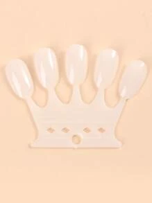 FULL BEAUTY Bộ 50 Giả Đầu Móng Tay Thẻ Màu Thực Hành Màn Hình Tự Nhiên Vương Miện Móng Tay Mẫu UV Gel Ba Lan Làm Móng Tay - Màu be - Xem 6