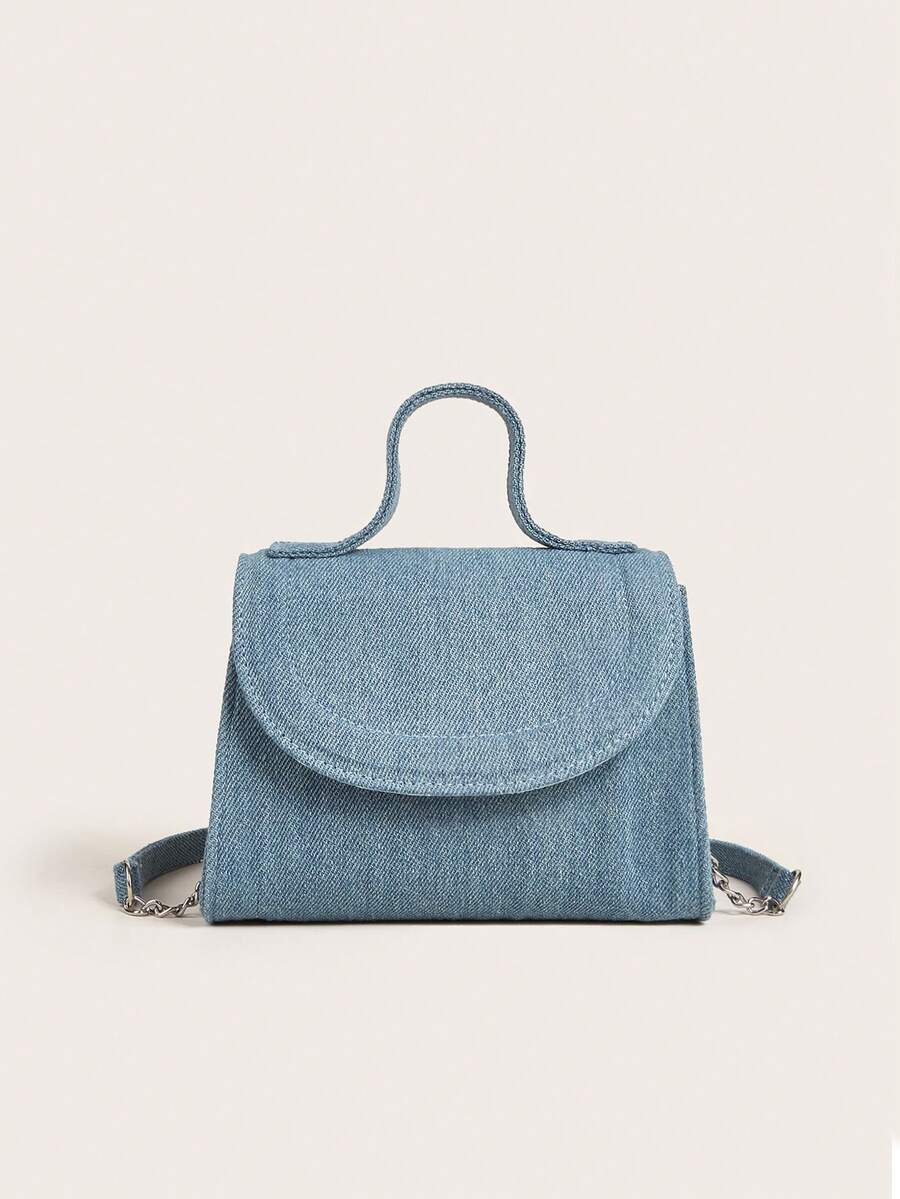 儿童蓝色牛仔手提包 - 藍色 - 查看 1