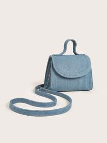 儿童蓝色牛仔手提包 - 藍色 - 查看 5