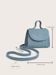 儿童蓝色牛仔手提包 - 藍色 - 查看 2