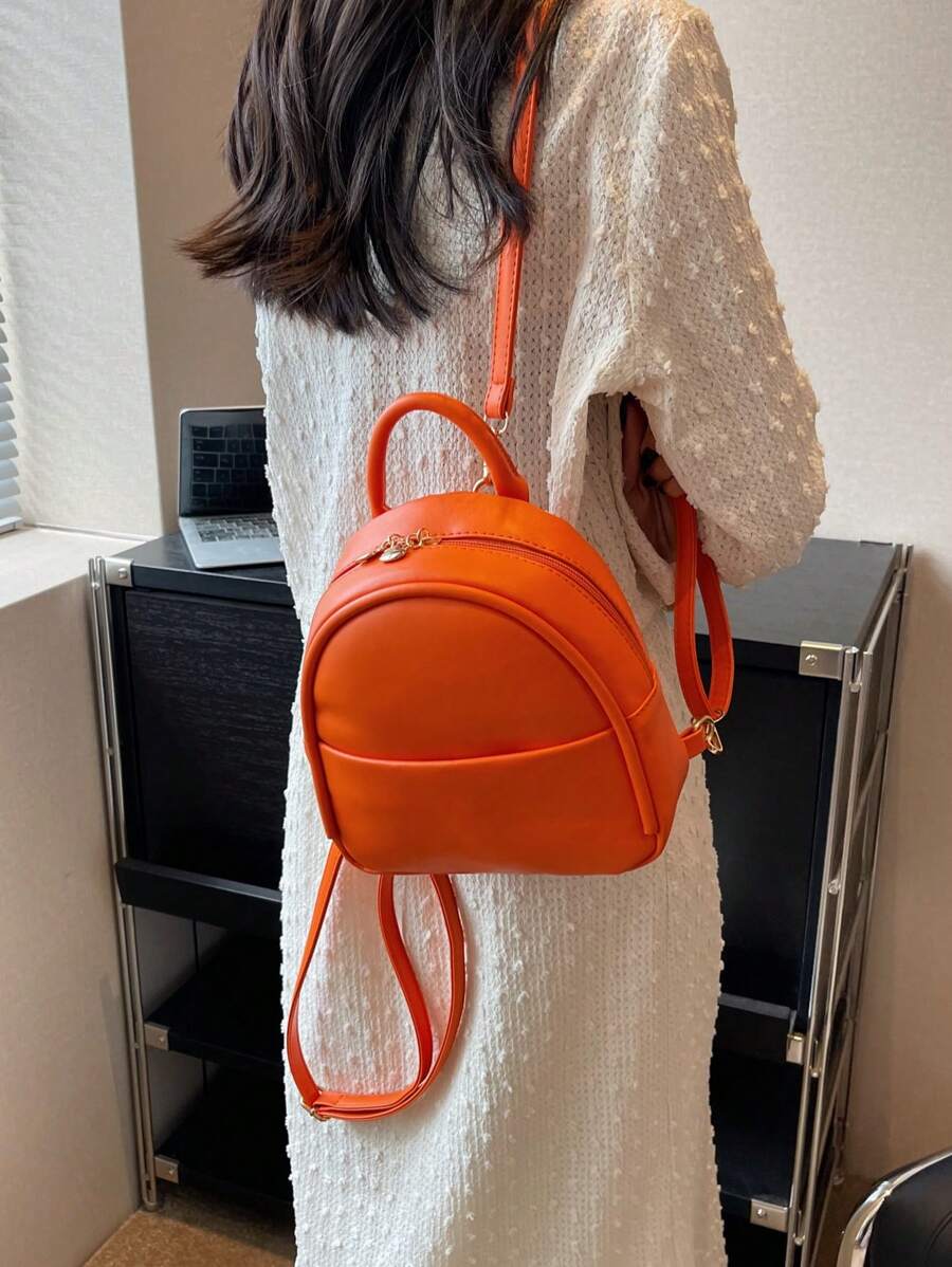Mini Neon Orange Classic Backpack Funky Style | SHEIN USA