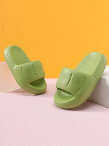 Chicas Zapatillas con banda única antideslizante EVA para interior - Verde - Ver 3