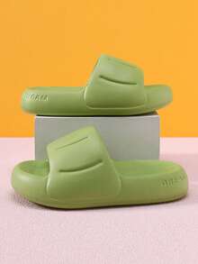 Chicas Zapatillas con banda única antideslizante EVA para interior - Verde - Ver 5