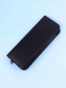 Reusable Hairdresser Scissor Bag Pu Modern Square Extra Thick Easy Storage Hair Cutting Tool - Black - View 5