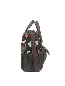 Baby Cartoon Cow Pattern Large Capacity Diaper Bag - Coffee Brown - View 5