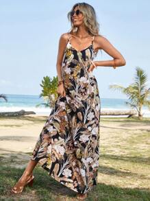 EMERY ROSE 波西米亞熱帶印花女士連衣裙 - 彩色 - 查看 3