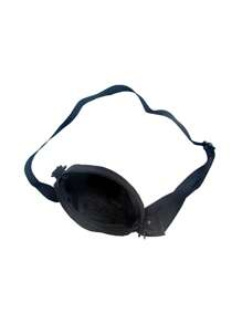 迷你條紋圖案斜挎包拉鍊可調節肩帶書包適合畢業生、青少年女孩、新生、大二、初中和高中學生、大學和高中，非常適合戶外、旅行和返校 - 黑色 - 查看 3