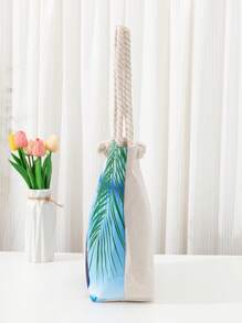 風景圖案單肩托特包雙把手 - 彩色 - 查看 4