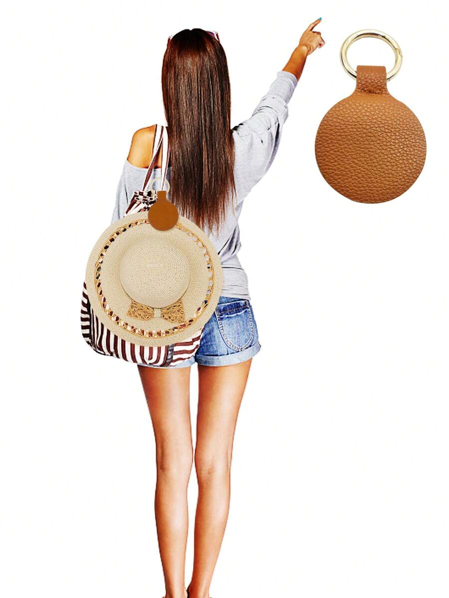Gancho para sombrero multifuncional para viaje con un diseño moderno y minimalista, perfecto para viajes durante las vacaciones y festivales, puede usarse como gancho para bolso - Marrón - Ver 1