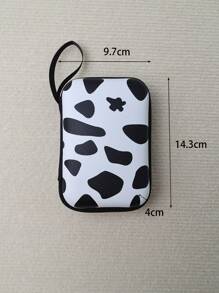 Set de 5 protectores de cable con estampado de vaca y 1 bolsa de almacenamiento organizadora de cables