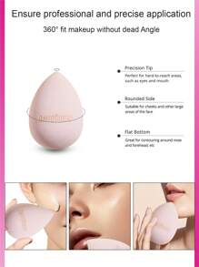 baopinger 1个宝平格粉色太空舱造型美妆蛋，化妆海绵，补妆神器，专业化妆工具，无动物实验，不含乳胶，旅行或外出携带的理想之选，价格实惠，适合作为圣诞礼物、化妆品、化妆工具、平价好物、礼品、女士礼品、圣诞礼物 - 淺粉色 - 查看 4