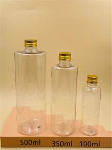 Liquid Dispensing Bottle 2pcs 200ml Empty Perfume Bottles Transparent Plastic Container With Inner Stopper Minimalist Modernist Shampoo Bottles - Clear - View 1