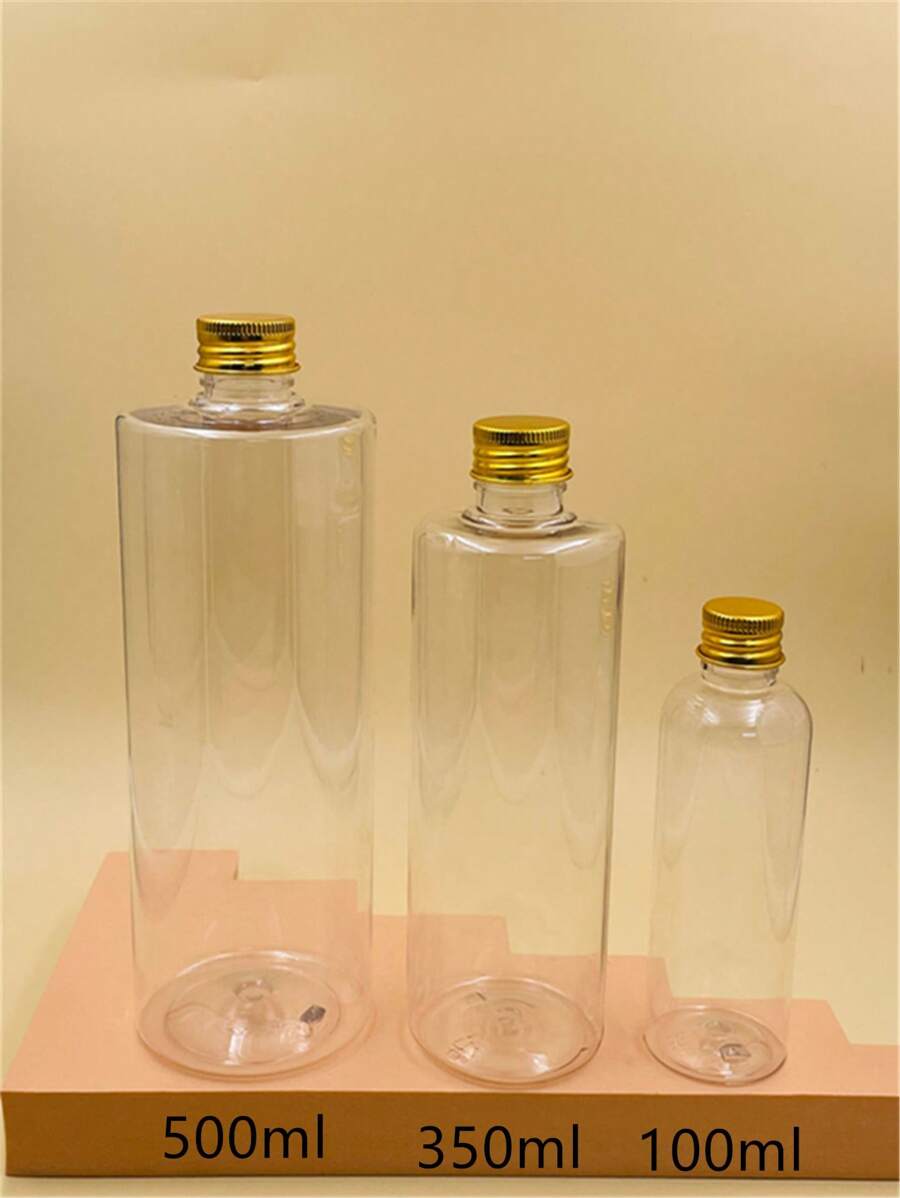 Liquid Dispensing Bottle 2pcs 200ml Empty Perfume Bottles Transparent Plastic Container With Inner Stopper Minimalist Modernist Shampoo Bottles - Clear - View 1