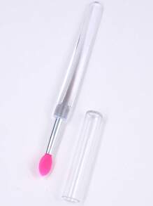 Cọ Trang Điểm 1 Di Động Cọ Môi Có Nắp Son Bóng Son Môi Applicator Đầu Silicon Mềm Mini Dụng Cụ Trang Điểm Bàn Chải Mỹ Phẩm - Màu Hồng Tươi - Xem 4