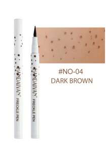 HANDAIYAN 1ml Natural Freckle/Mole Pen, Highly Pigmented Waterproof, Easy To Apply, Creates Refined Makeup Look, Suitable For Parties, Festivals, Daily Makeup, Halloween, Christmas, Autumn/Winter. Also Applicable For Camping, Travel, Gatherings And Other Fashionable Makeup Occasions. Cosmetic Product, Face Painting, Makeup, Suitable For Women, Winter/Spring, Suitable As Birthday, Valentine's Day, Mother's Day Gift, Carnival Party. Best Color Choice For Y2K Fancy Fashion - 04 Warm Brown - 查看 1