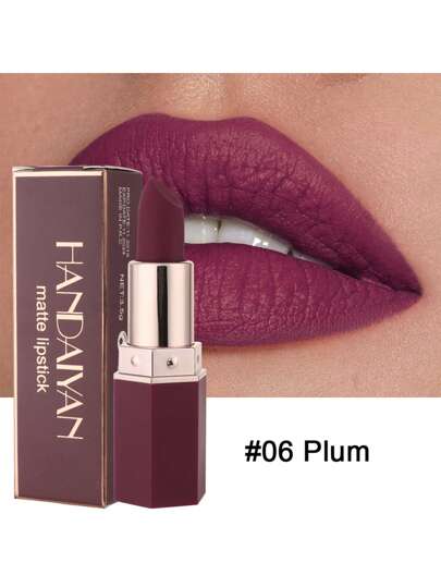 HANDAIYAN Hexagonal Matte Moisturising Lipstick Velvet Finish Lipstick Single Stick Long-Lasting Colour Fashion-Forward Luxury Lipstick Halloween, Christmas & Holiday Makeup Party & Everyday Looks Holiday & Travel Cosmetics Net Weight: 3.5g