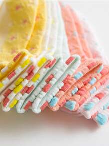 5pairs Kids Flower Pattern Hollow Out Ankle Socks For Summer - Multicolor - View 6