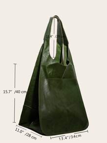 大容量手提包復古風格手提包帶前口袋辦公和旅行