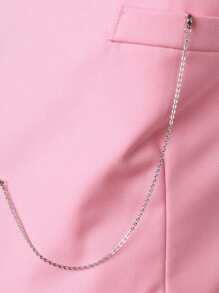 Calvornis Men 1pc Button Front Waistcoat & 1pc Suit Trousers Set - Pink - View 7