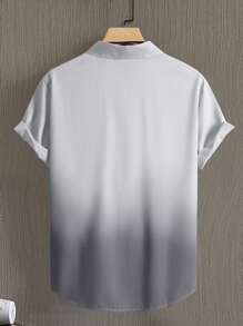 Manfinity Homme Men Ombre Button Up Shirt Without Tee - Grey - View 2