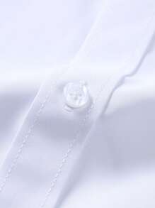 Manfinity Mode Nam Chất rắn Nút Lên Áo sơ mi - trắng - Xem 6