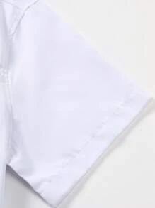 Manfinity Mode Nam Chất rắn Nút Lên Áo sơ mi - trắng - Xem 7