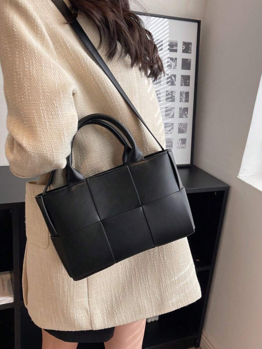 1 chiếc túi xách đeo chéo thủ công dệt kiểu mới 2025, thích hợp cho phụ nữ sử dụng hàng ngày, đi làm, du lịch ngày lễ, quà tặng hẹn hò ngày lễ tình nhân, "Yêu mẹ" - màu đen - Xem 1