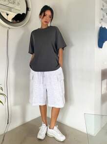 DAZY Áo thun nữ Slogan Giải trí - Xám - Xem 7