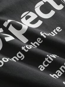 DAZY Áo thun nữ Slogan Giải trí - Xám - Xem 8