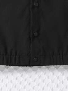 SHEIN Em bé Jackets Nút phía trước Hoạt hình - màu đen - Xem 3