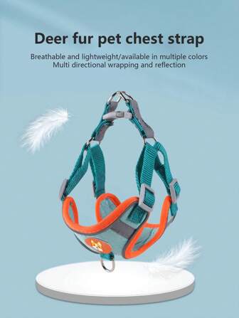 1 set con patrón de perro de dibujos animados Arnés para mascotas & Correa para gatos & perros