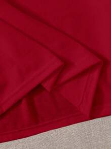 SHEIN Essnce Plus Slogan Graphic Summer Tee Enjoy The Little Things - Red - View 3