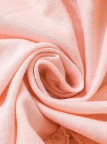 SHEIN Đạo cụ chụp ảnh cho trẻ sơ sinh Tương phản ren Xù màu trơn - Màu Hồng baby - Xem 8