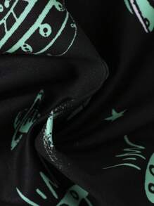 SHEIN Quần short dệt theo chủ đề ngoài hành tinh và không gian cho bé trai in hình quần short dệt giản dị và linh hoạt cho mùa hè - Nhiều màu - Xem 4