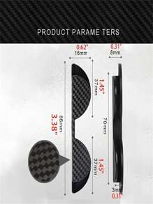 4 miếng dán chống va chạm cửa xe chắc chắn - màu đen - Xem 4